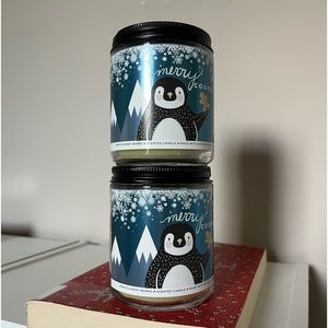 Merry Cookie Bath and Body Works Single Wick Candles - Bundle of 2